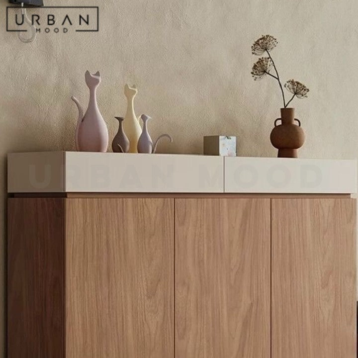 SUKI Modern Solid Wood Shoe Cabinet