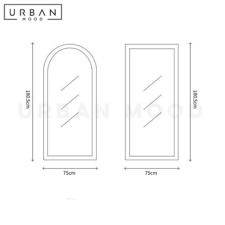 SUFI Rustic Solid Wood Full Length Mirror