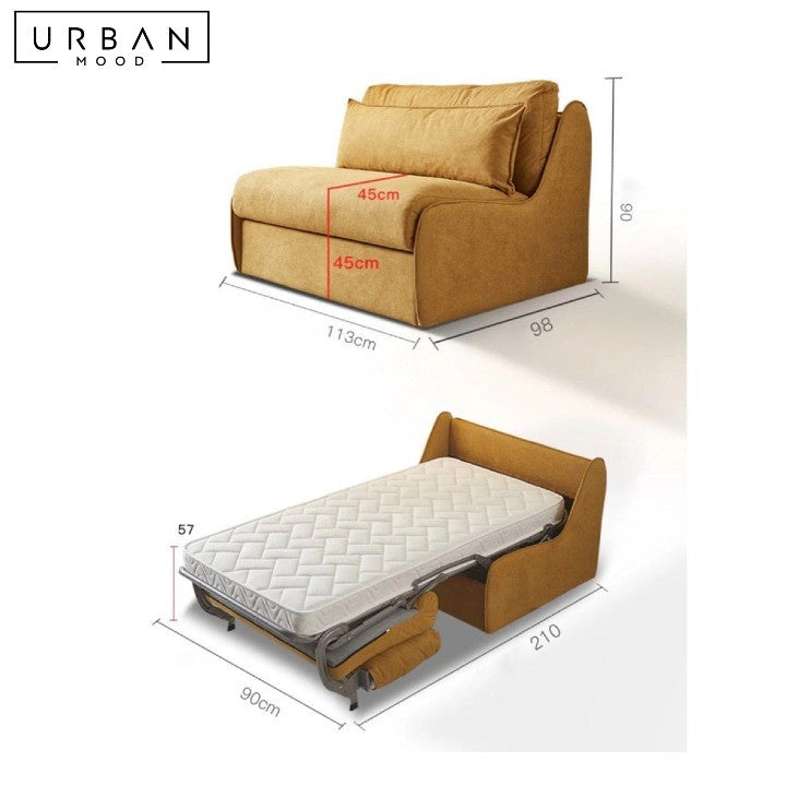 IVANNA Modern Fabric Sofa Bed (Scratch-Resistant)