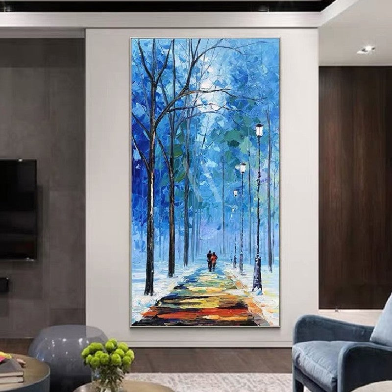 Blue Mother Modern Wall Art