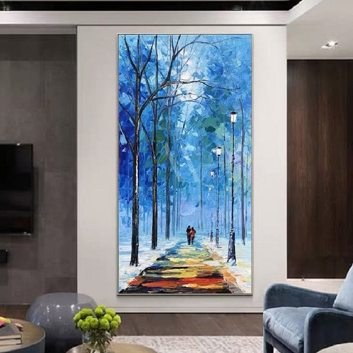 Blue Mother Modern Wall Art