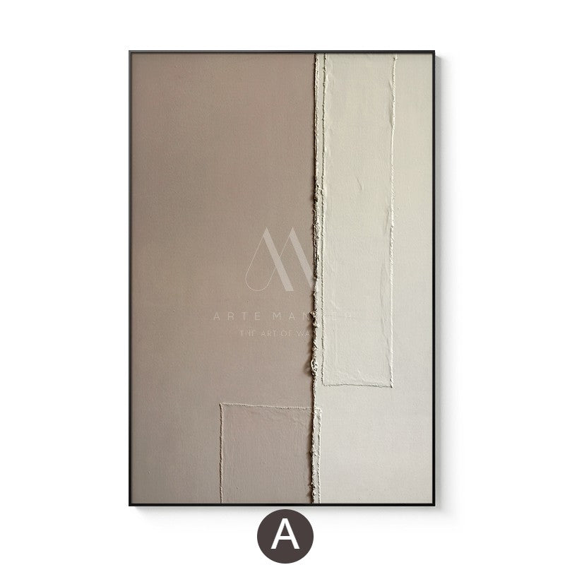 A Peaceful Mind Wabi Sabi Minimalist Oil Painting