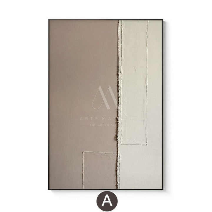 A Peaceful Mind Wabi Sabi Minimalist Oil Painting