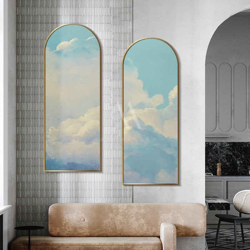 Wispy Skies Modern Wall Art