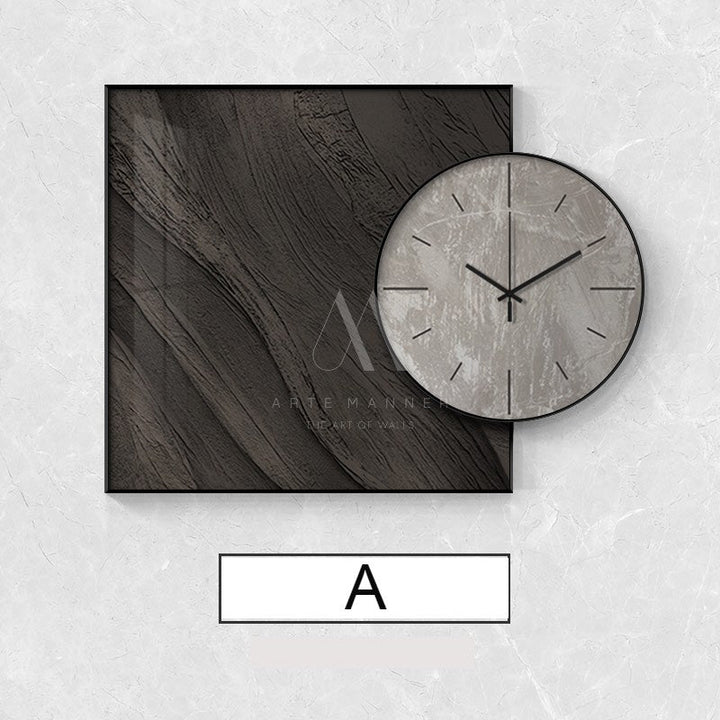 Etched In Time Minimalist Wall Art Clock