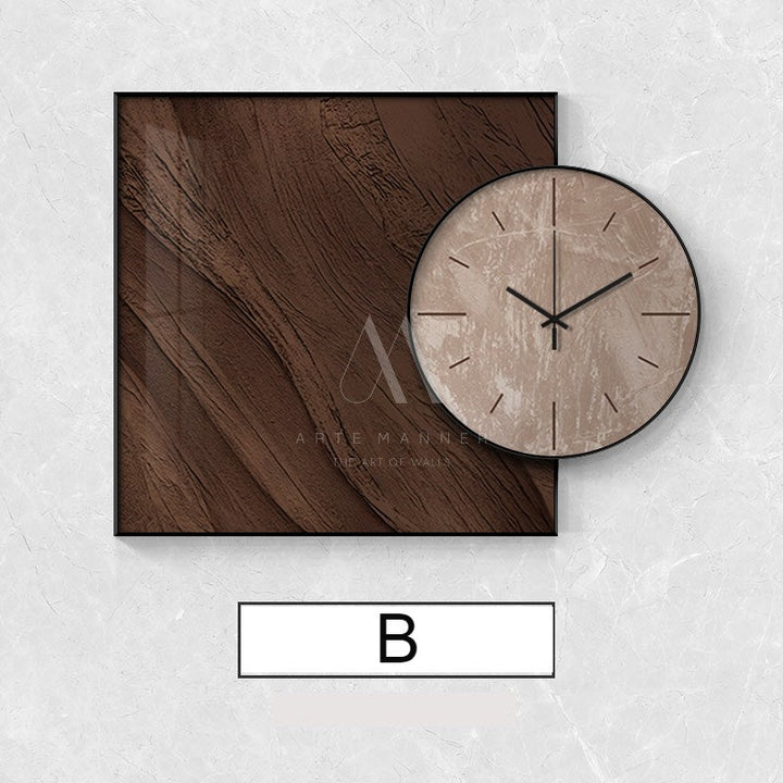 Etched In Time Minimalist Wall Art Clock