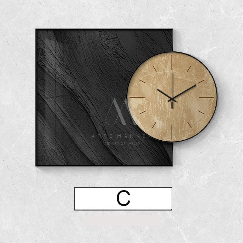 Etched In Time Minimalist Wall Art Clock