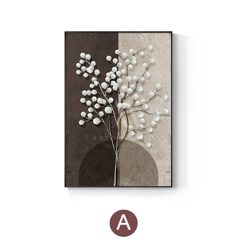 Winter Blossom Wabi Sabi 3D Wall Art