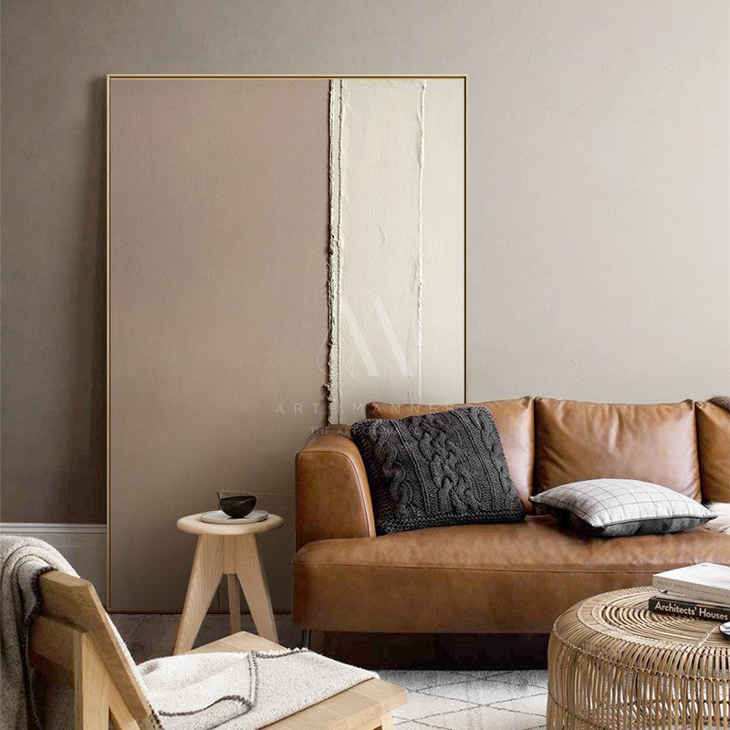 A Peaceful Mind Wabi Sabi Minimalist Oil Painting