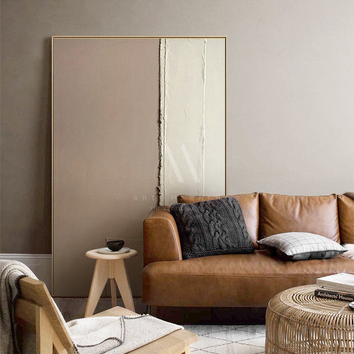 A Peaceful Mind Wabi Sabi Minimalist Oil Painting