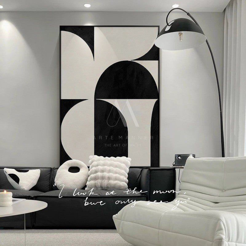 Joyful Nightmare Modern Monochrome Wall Art