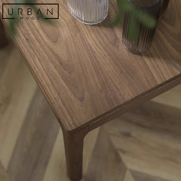 IVEN Japandi Solid Wood Side Table