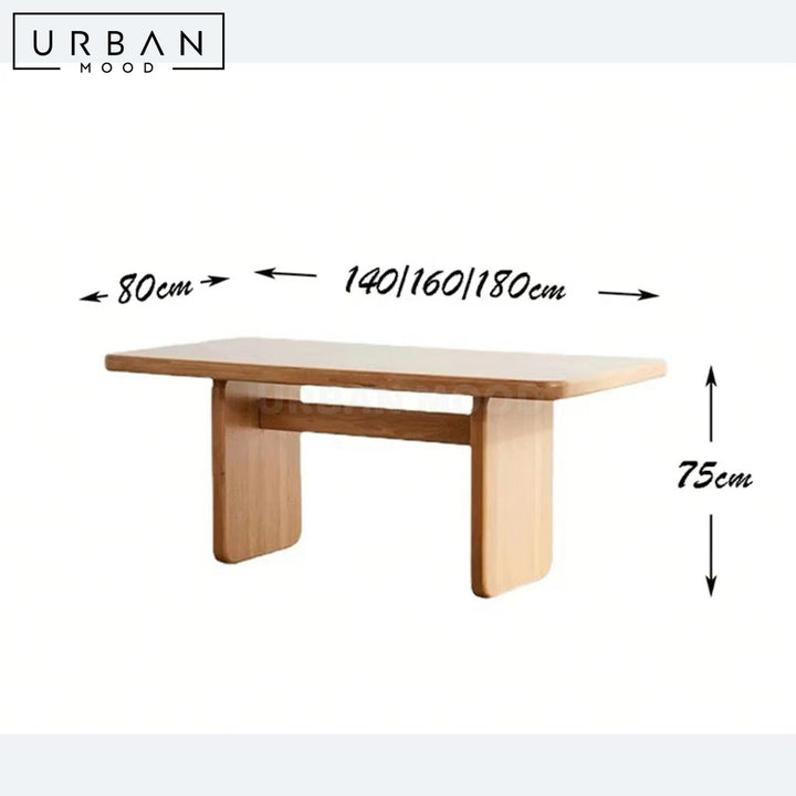 JACY Japandi Solid Wood Dining Table