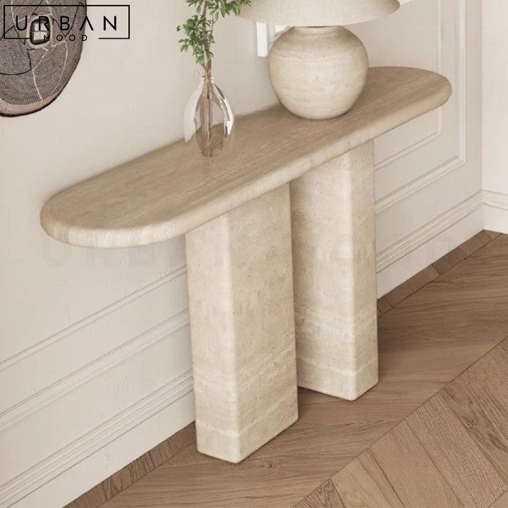 JANDA Wabi Sabi Travertine Console Table