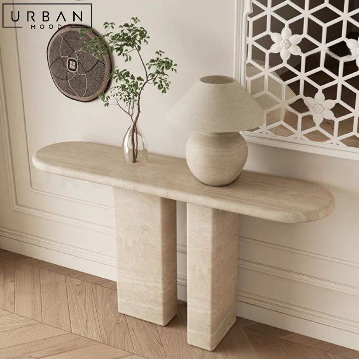 JANDA Wabi Sabi Travertine Console Table