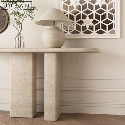 JANDA Wabi Sabi Travertine Console Table