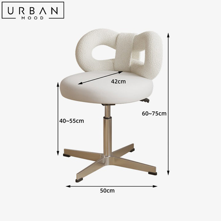 JAZLYN Modern Boucle Vanity Chair