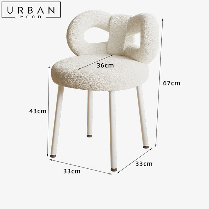 JAZLYN Modern Boucle Vanity Chair