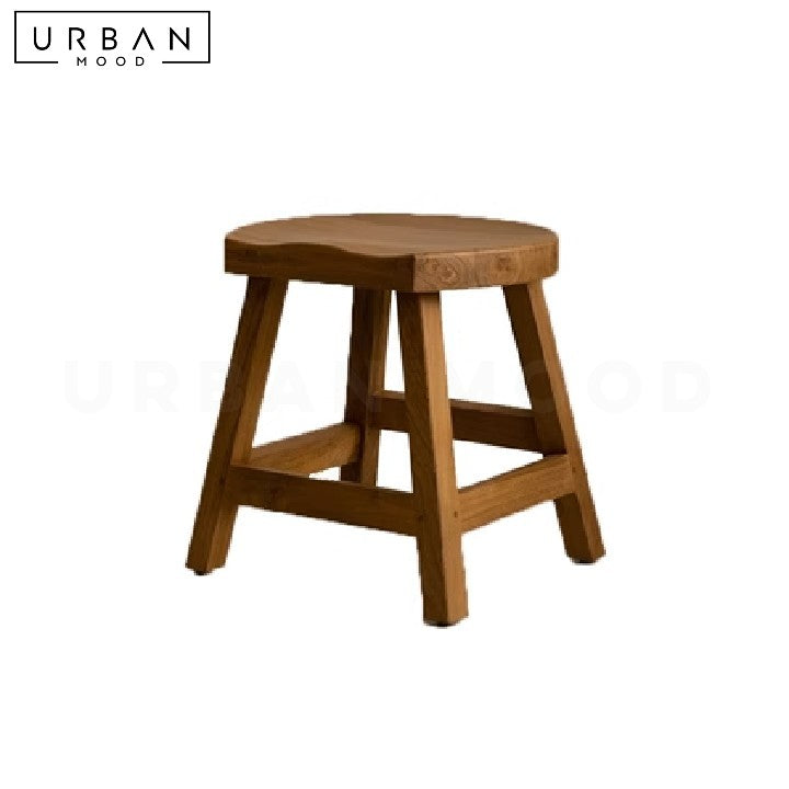 JELENA Rustic Solid Wood Bar Stool