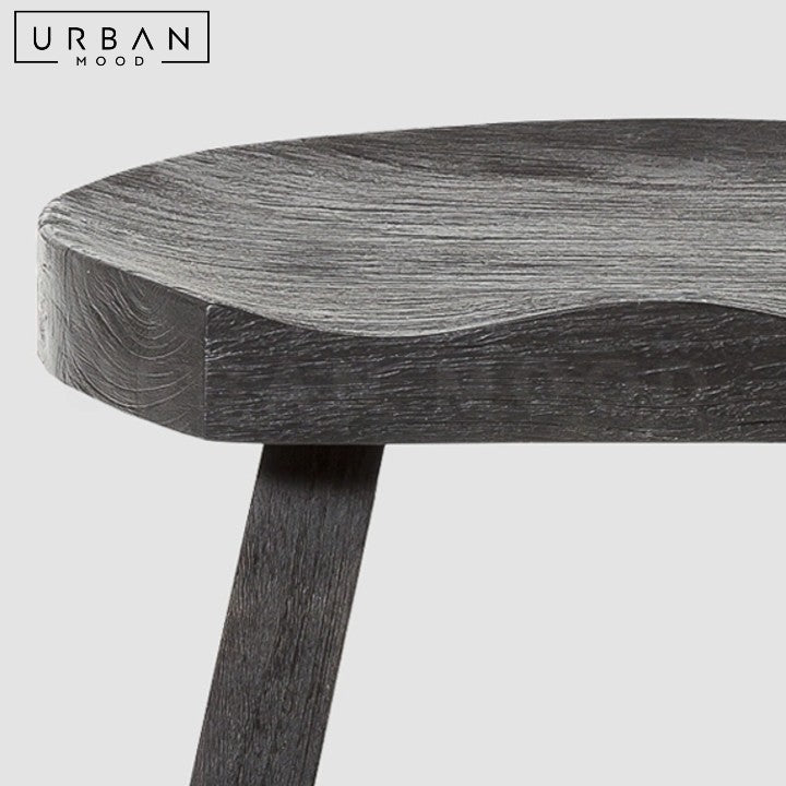 JELENA Rustic Solid Wood Bar Stool