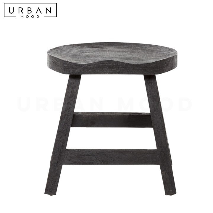 JELENA Rustic Solid Wood Bar Stool