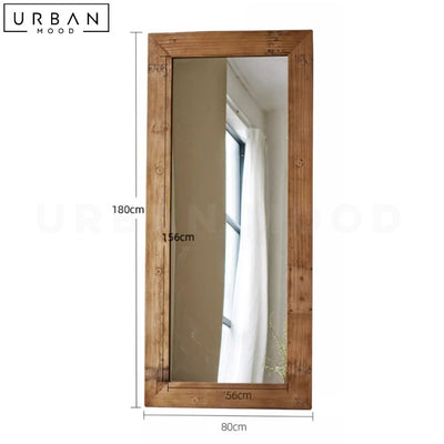 JEMMA Rustic Solid Wood Full Length Mirror