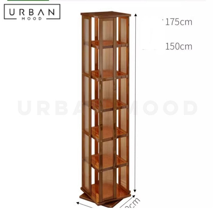 JENETH Modern Rotating Bookshelf