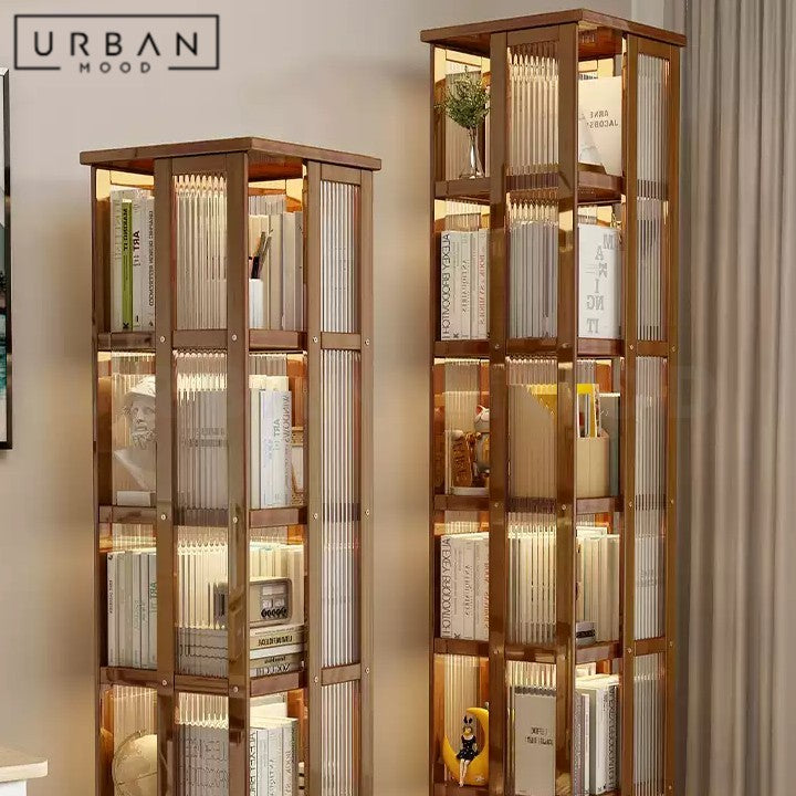 JENETH Modern Rotating Bookshelf