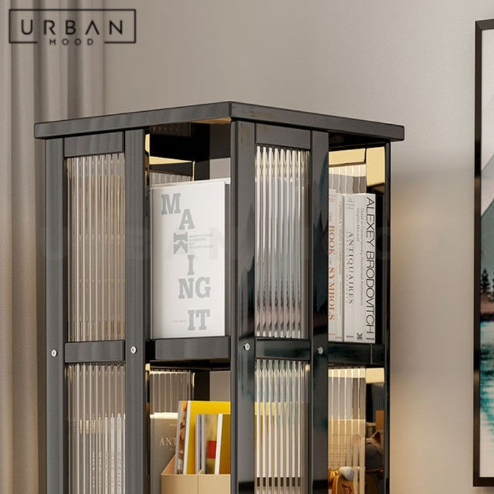 JENETH Modern Rotating Bookshelf