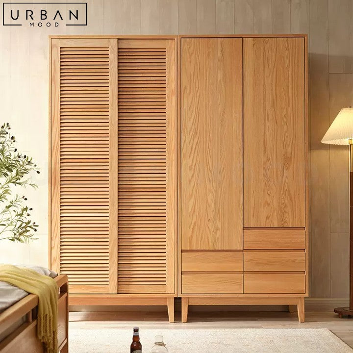 JENKIN Japandi Solid Wood Wardrobe