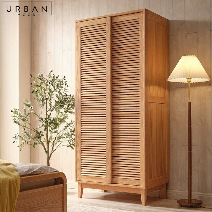 JENKIN Japandi Solid Wood Wardrobe