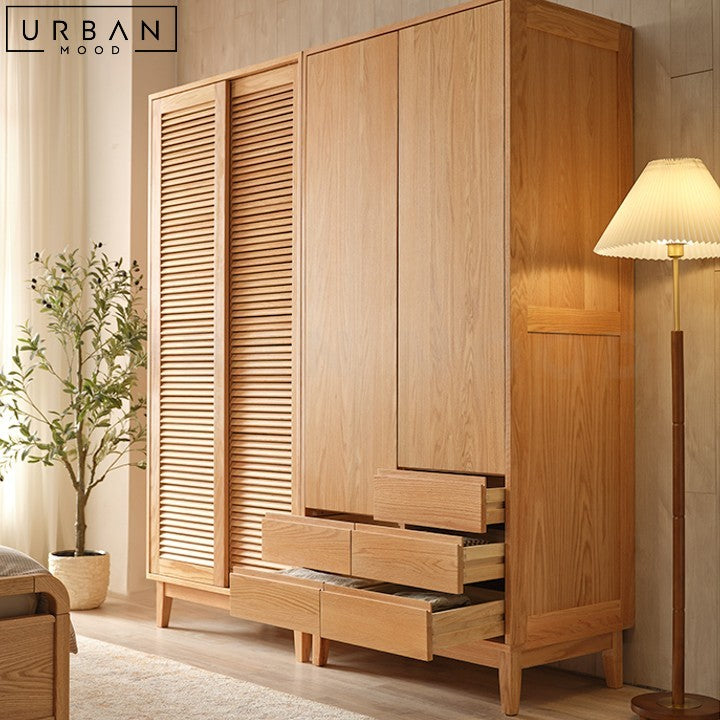 JENKIN Japandi Solid Wood Wardrobe