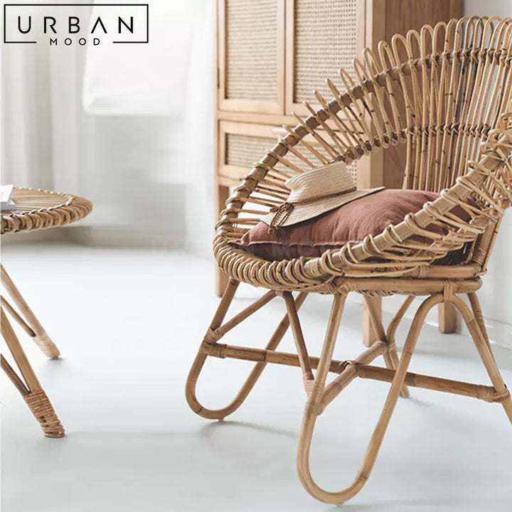 JENS Rustic Rattan Leisure Chair