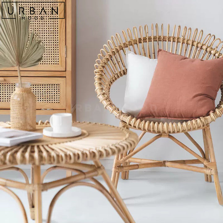 JENS Rustic Rattan Leisure Chair