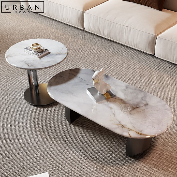 JEREME Modern Marble Coffee Table