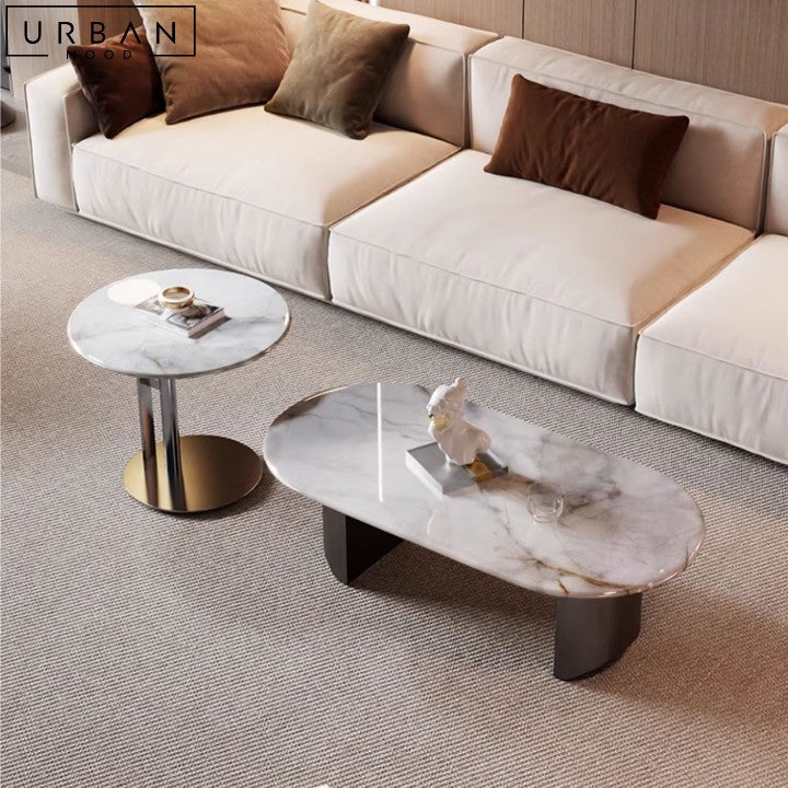 JEREME Modern Marble Coffee Table