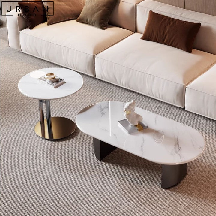 JEREME Modern Marble Coffee Table