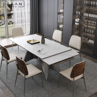 JILLS Modern Sintered Stone Extendable Dining Table