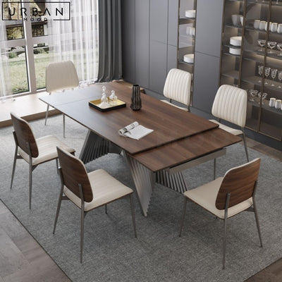JILLS Modern Sintered Stone Extendable Dining Table