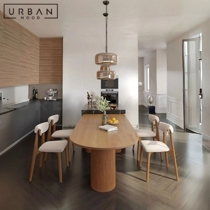 JILA Modern Solid Wood Oval Dining Table