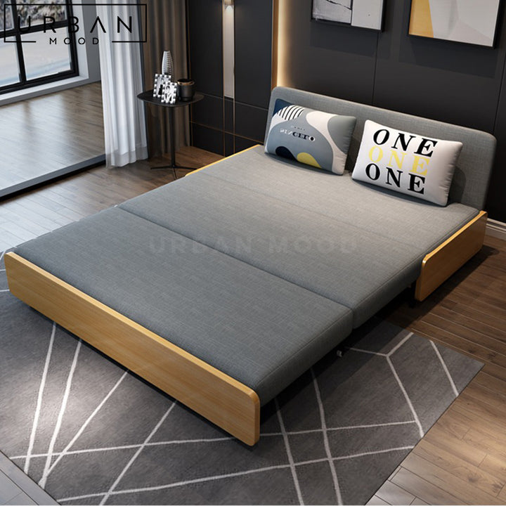 JOLEN Modern Solid Wood Sofa Bed