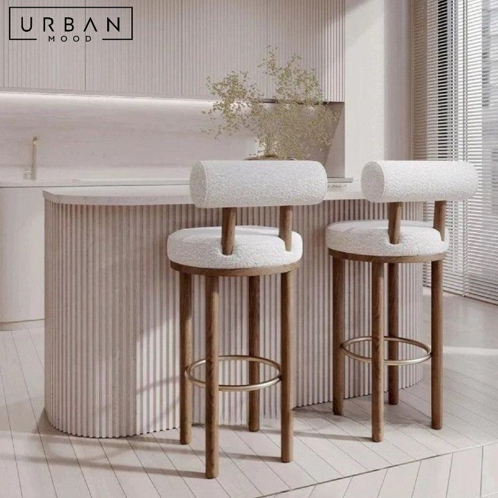 JONA Modern Boucle Bar Stool