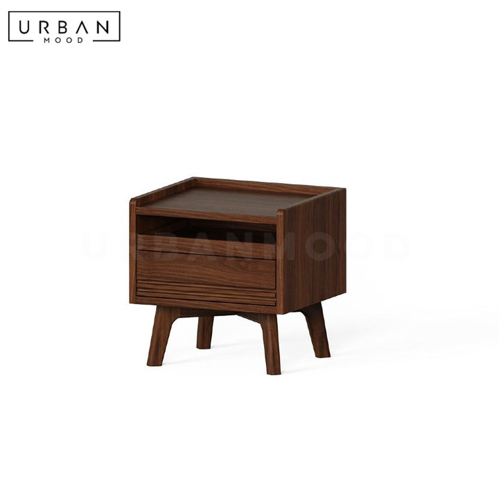 JONNY Rustic Solid Wood Bedside Table