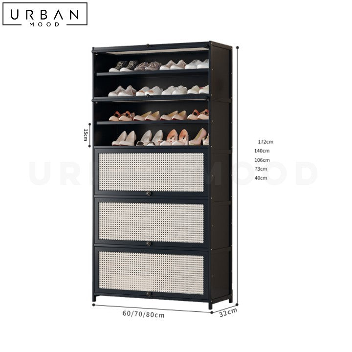 JOOS Modern Rattan Shoe Cabinet