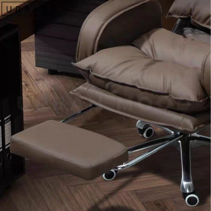 JORDIS Modern Leather Recliner Office Chair