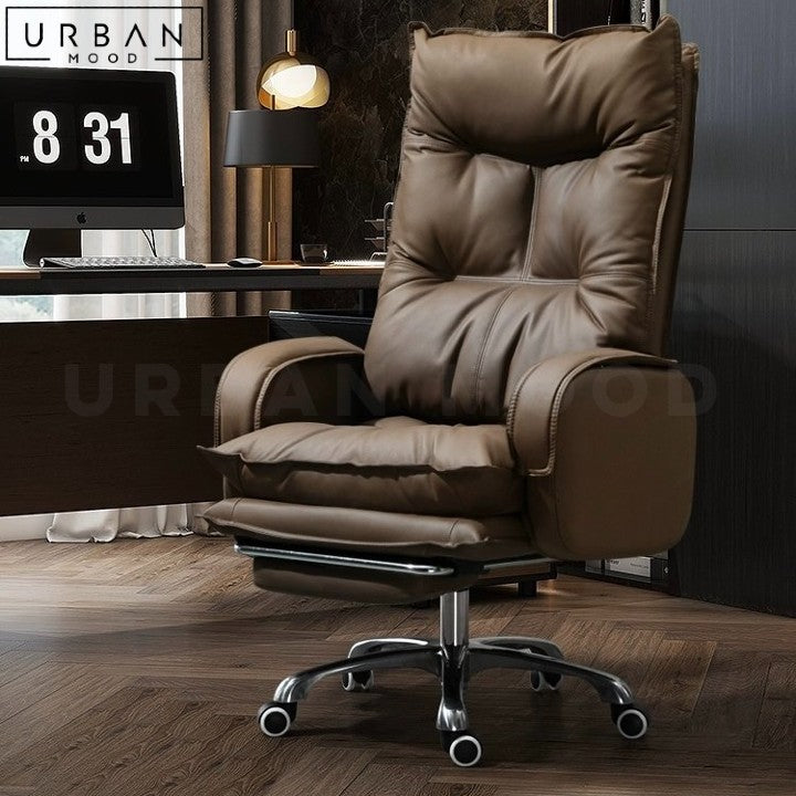 JORDIS Modern Leather Recliner Office Chair