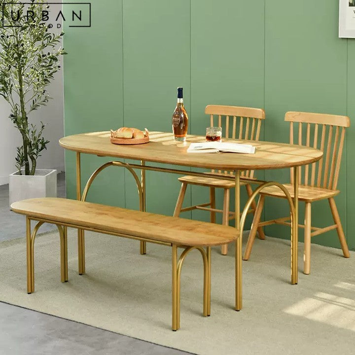 JORDON Japandi Solid Wood Dining Table