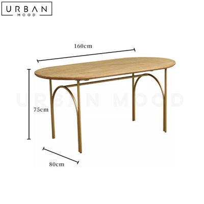 JORDON Japandi Solid Wood Dining Table