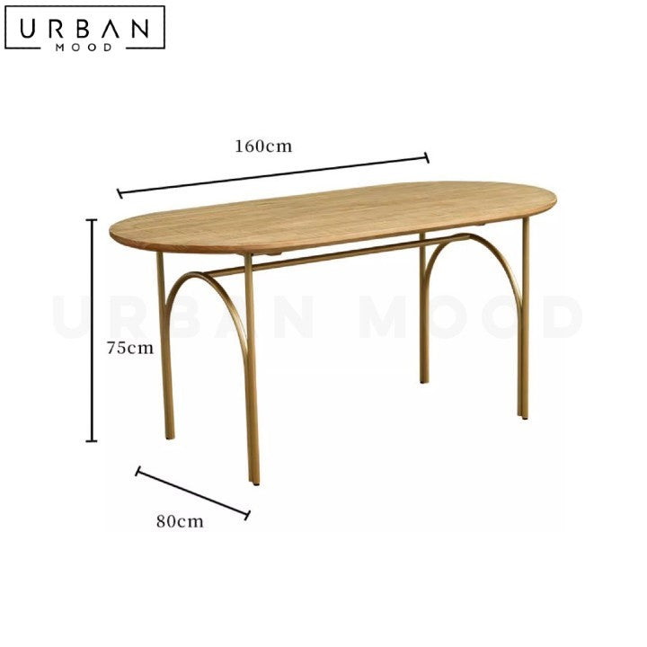 JORDON Japandi Solid Wood Dining Table