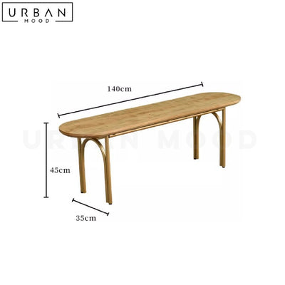 JORDON Japandi Solid Wood Dining Table